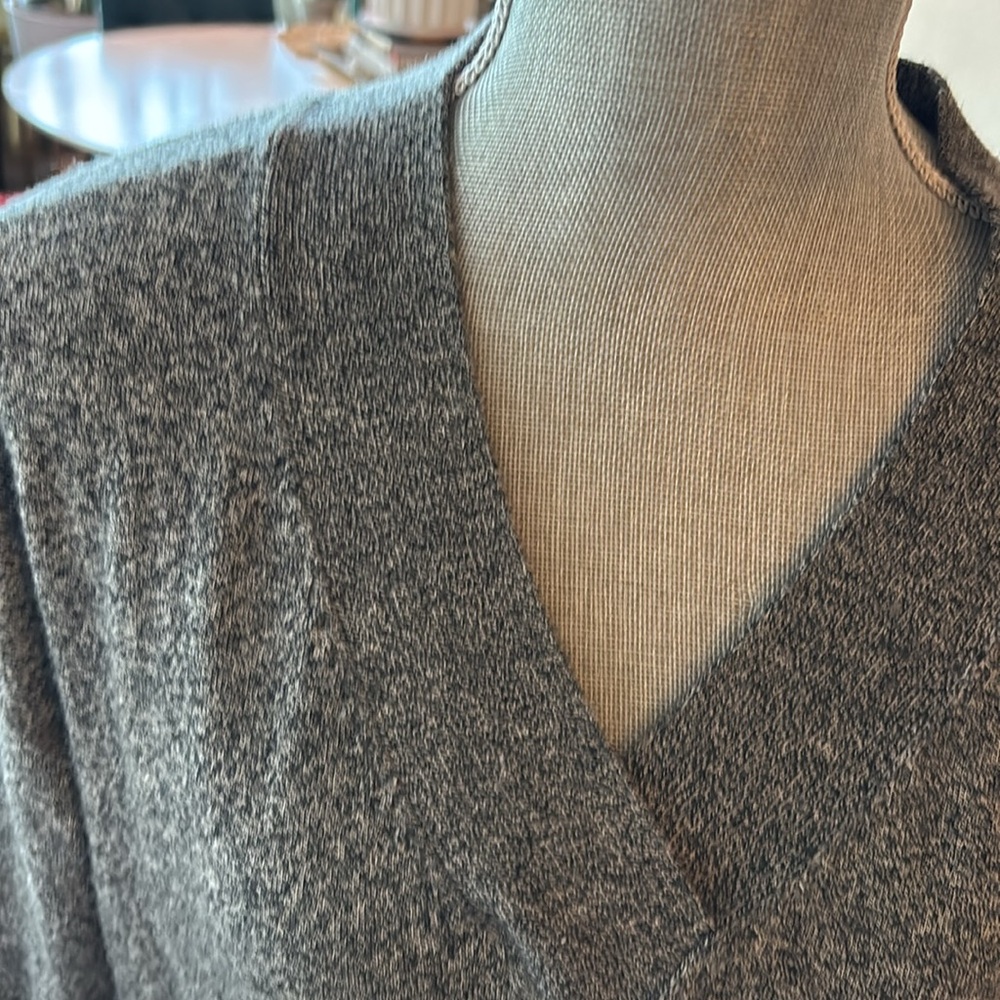 Perfect Weekend Gray V-Neck Sweater - Picture 2 of 5